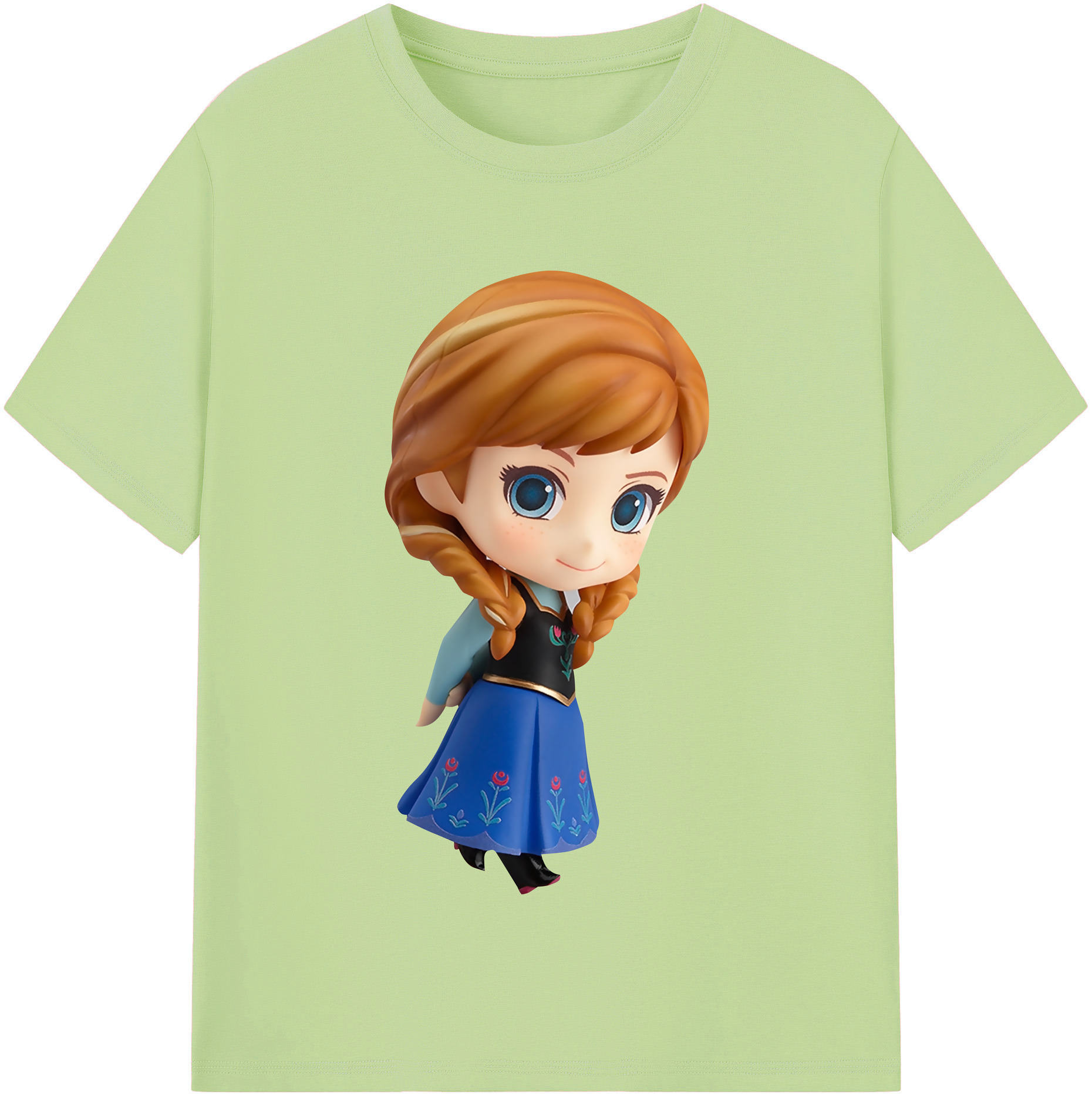 （画像用） アナと雪の女王 アンナ エルサ Frozen Anna Elsa 綿100％半袖Tシャツ（フロントプリント）